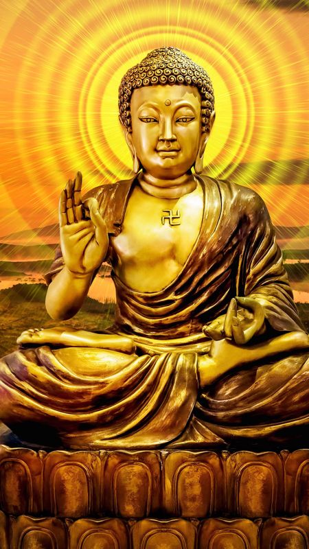 Bhagwan Buddha - Lord Buddha - Statue Wallpaper