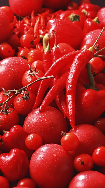 Red Colour | Red Colour Vegitables | Red Mirchi | Red Tomatoes Wallpaper