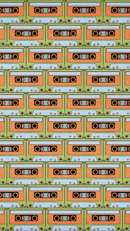 Cassettes Art Wallpaper