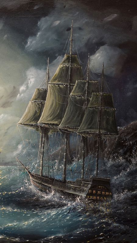 Sea Sail Art Wallpaper