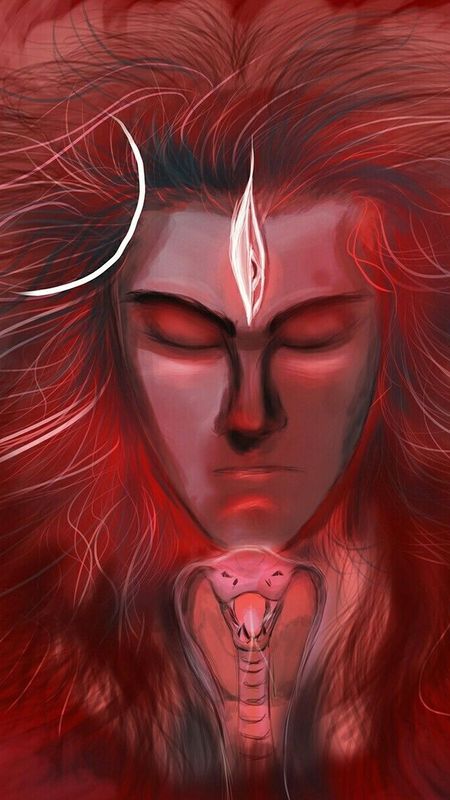 Rudra Shiva - Red Theme Wallpaper