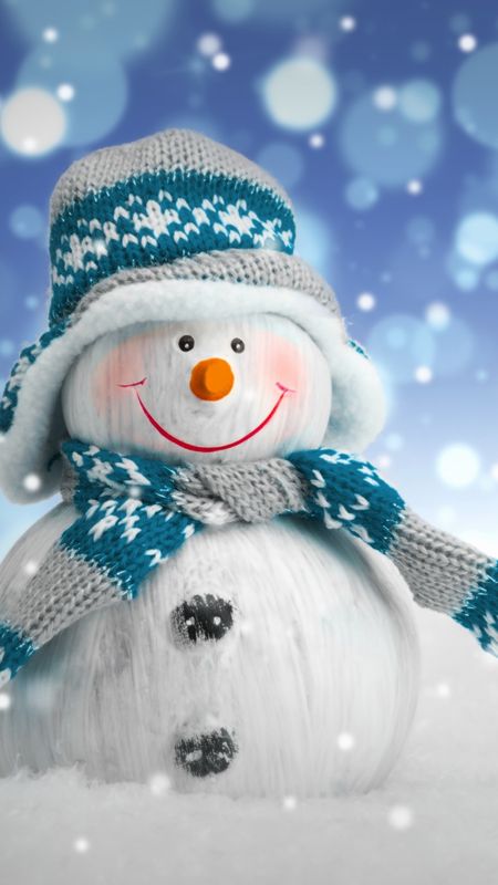 Snowman | Smiley Snowman Wallpaper